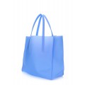 Молодёжная прозрачная сумка нежно-голубого цвета