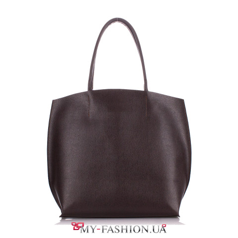 Коричневая сумка из натуральной кожи