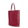 Кожаная сумка насыщенного красного цвета