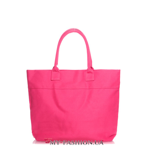Молодёжная прямоугольная сумка розового цвета