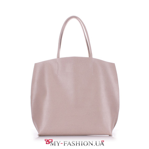 Кожаная сумка карамельного цвета с тонкими ручками Кожаная сумка карамельного цвета с тонкими ручками