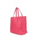 Классическая кожаная сумка розового цвета