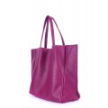 Женская кожаная сумка розового цвета