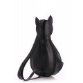 Чёрный женский рюкзак в форме кота