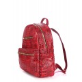 Кожаный рюкзак насыщенного красного цвета