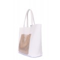 Комбинированная кожаная сумка с карманом