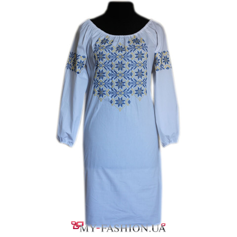 Платье-вышиванка из натуральной ткани Платье-вышиванка из натуральной ткани