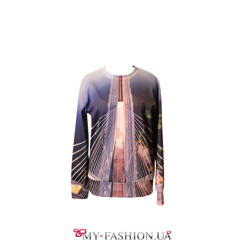 Мужской свитшот с изображением Московского моста