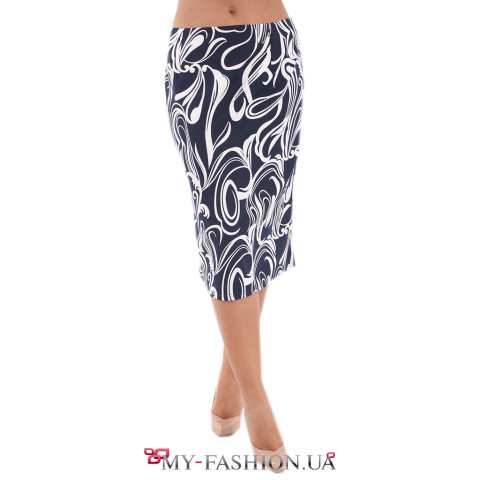 Юбка прямого силуэта с узором
