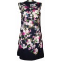 Платье-сарафан с цветочным принтом из стрейчевого шифона