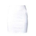 Короткая белая юбка-карандаш из жаккарда