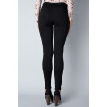 Красивые лосины чёрного цвета с карманами