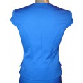 Женский синий жилет укороченной модели