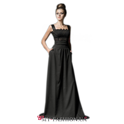 Шикарная юбка максимальной длины с бантом на спинке