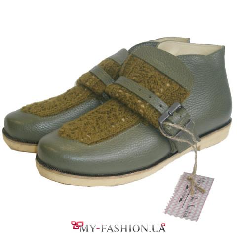 Ботиночки женские с вязкой Ботиночки женские с вязкой