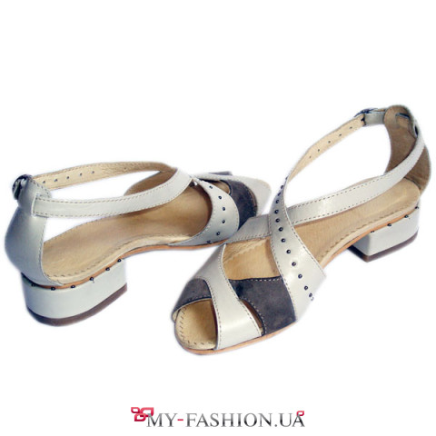 Босоножки летние кожаные