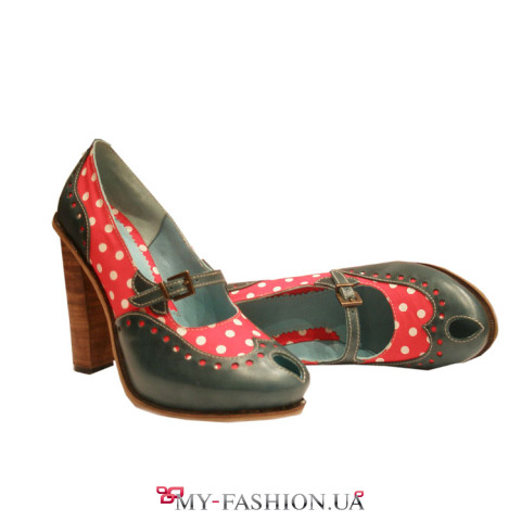 туфли в горошек "капелька"