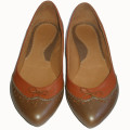 Стильные коричневые с терракотом туфли- лодочки 2020
