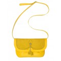 Жёлтая женская сумка из натуральной кожи