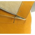 Кожаная сумка-трансформер жёлтого цвета