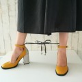 Стильные женские туфли с светло-серым каблуком