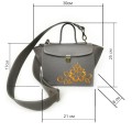 Стильная сумка-портфель из фактурной кожи-флотар