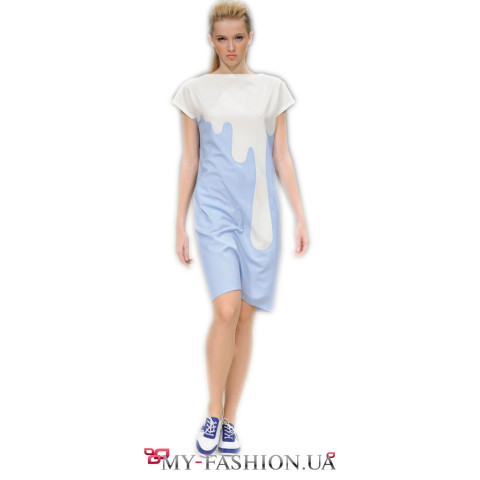 Комбинированное дизайнерское платье