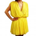Платье-туника насыщенного желтого цвета