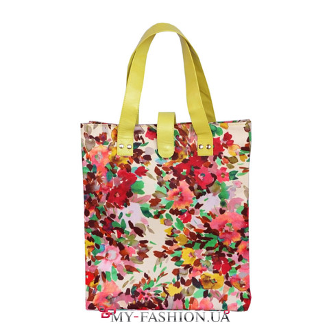 Женская сумка с кожаными шлейками